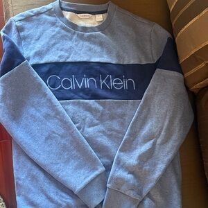 Calvin Klein Light and Dark Blue Crewneck Sweater